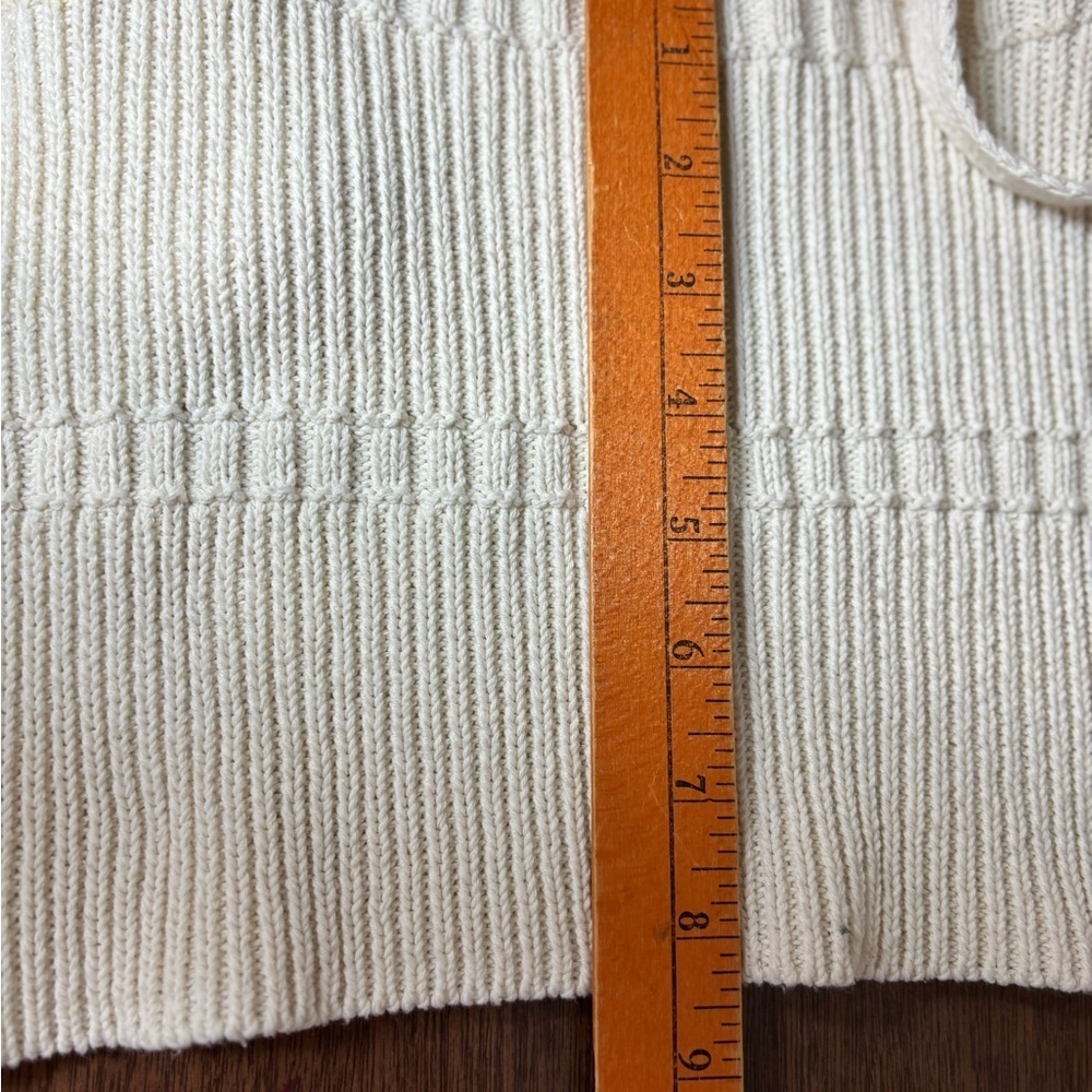 Zara Cream Ribbed Knit Tank - Picture 6 of 6
